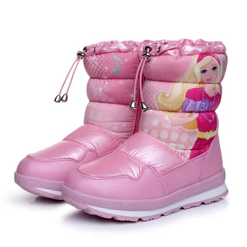 Vaikai batai Merginos batai žieminiai Sniego batai Neperšlampami batai Princesė vaikų batai plius aksomo Atšilimo batai 2020 naujas stilius