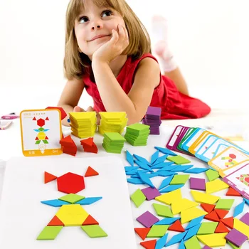 Vaikai Medinės Dėlionės, Žaislų, Geometrijos Formos Mokymosi Žaislas Kūdikiui Švietimo Žaidimas, Įspūdį Valdybos Nustatyti Vaikų Spalvinga Dėlionė Žaislai