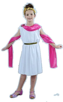 Vaikai Mergaitės ir Berniukai, Graikijos Princesė, Princas Cosplay Halloween Kostiumai, Suknelės su Skara Fancy Dress Karnavalas Šalies Prekių Puras
