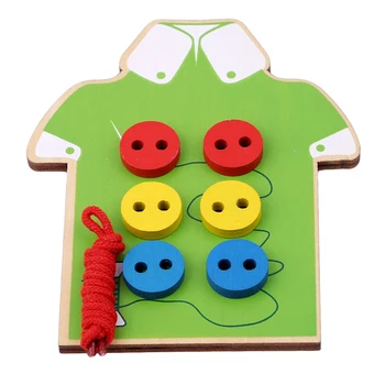 Vaikai Montessori Švietimo Žaislai Vaikams Karoliukai Jungiamąją Valdybos Mediniai Žaislai, Vaikiška Siūti Sagos Ankstyvojo Ugdymo Mokymo Priemonių