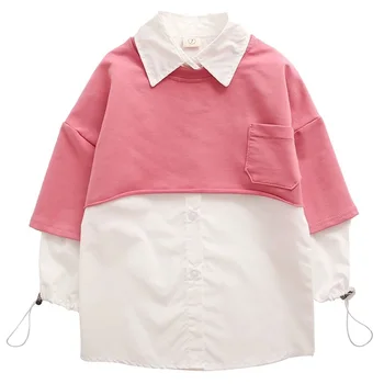Vaikai Rudens Drabužių Nustatyti 2020 M. Nauja Baby Girl Ilgomis Rankovėmis Vaikų Tracksuit Megztinis+Marškinėliai Suknelė Bamblys Merginos Komplektai