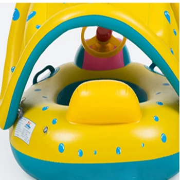 Vaikams Kūdikių Plaukimo Pavara Saugių Pripučiamų Žaislų Kūdikiams, Jachta, Vandens Pramogos Žaislas Kūdikiui skėtį nuo saulės Reguliuojamas Sėdynės Plaukti Laivu Žaislas
