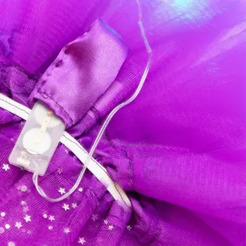 Vaikų Mergaičių Blizgučiai Star Blizgančiais Baleto Šokių Tutu Sijonas LED Šviesos Neonas Spalvinga Sluoksnių Tiulio Trumpą Suknelę Šalies Etape Custume