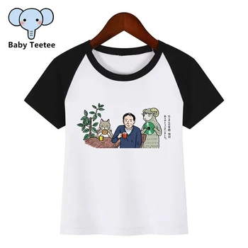 Vaikų Vasaros Marškinėliai Haruki Murakami Anime, Print T-Marškinėliai Berniukams, Mergaitėms Vatos Pagaliukai Vaikams Mados Marškinėlius