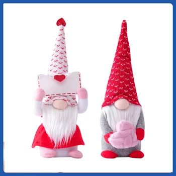 Valentino Dieną, Apdailos Meilužio Dovana Meilė Širdies Beveidis Lėlės Gnome Pliušinis Lėlės Atostogų Figūrėlės Vaikas Žaislų Namuose Deskep Dekoro 2021