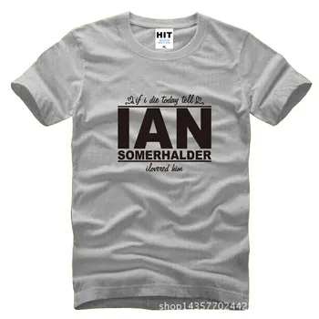 Vampyro Dienoraščiai Ian Somerhalder Spausdinti Mens Vyrų Marškinėliai T-Shirt Mados M. Naujos O Kaklo Medvilnės Marškinėlius Tee Camisetas Hombre