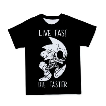 Vasaros 3D T-shirt Kaukolė Grafinis Siaubo vyriški marškinėliai Mados Hip-Hop Street Style Aukštos Kokybės Drabužių Tees Viršūnių O-kaklo Berniukas