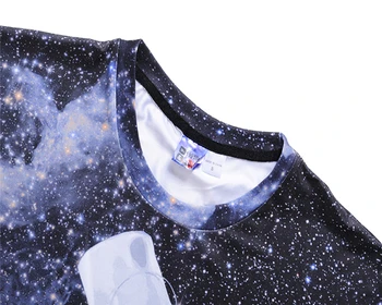 Vasaros naujus marškinius skaitmeninės planetos 3D spausdinimo T-shirt gatvės jaunimo trumparankoviai didelio dydžio vyriški marškiniai, Cosplay Kostiumų unisex