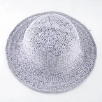 Vasarą Saulės Kepurės Moterims, Lauko Orui Šiaudų Kepurė Vyrams vientisos Spalvos Floppy Plačios Skrybėlės Kraštų Paplūdimio Bžūp Anti-UV Panamos Skrybėlė