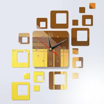 Veidrodis Laikrodžio Aikštėje Geometrijos Miegamasis Freskos Sienos Menas 
