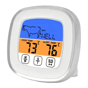 Virtuvės Maisto produktai, LED Skaitmeniniai Mėsos Termometras, Nerūdijančio Vandeniui Mėsos temperatūrinis Orkaitės Kepimo GRILIS Temperatūros Matuoklis