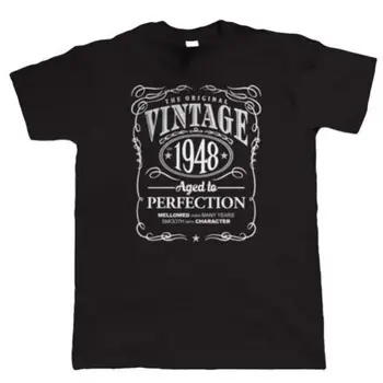 Viršūnės 2019 Trumpi Marškinėliai Hip-Hop Starnger Dalykų Derliaus 1948 Metų Iki Tobulumo juokinga Viršūnes Tees