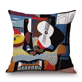 Visame Pasaulyje Žinomų Paveikslų Picasso Coshion Apima Vienos Pusės Spausdinimo Namų Dekoro Sofa Automobilio Sėdynės Dekoratyvinė Pagalvėlė Padengti Pagalvės Užvalkalą