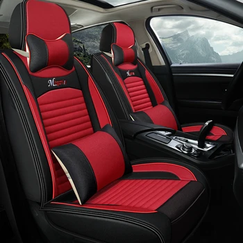 Visiška linų pluošto automobilių sėdynės padengti automobilių sėdynės apima Mercedes benz aclass cla c slc slk cls e cl klasės amggt
