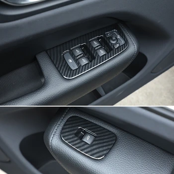 Volvo XC60 2018 2019 ABS Anglies pluošto Automobilio Durų ir lango stiklo pakėlimo mygtuką Padengti Trim auto reikmenys, automobilių stilius 4pcs