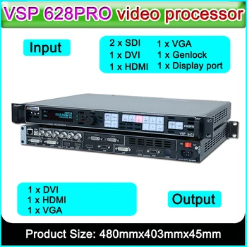 VSP 628PRO aukštos kokybės all-in-vieną vientisą perjungimo RGBlink vaizdo procesorius