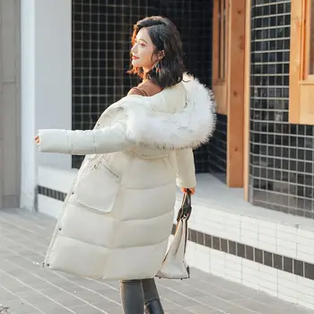 Vy1091 2020 m. rudens žiemos naujas moterų mados atsitiktinis šilta striukė moteriška bisic paltai Lady paltas moteris parko ilgas kailis