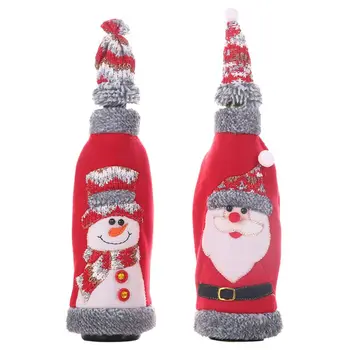 Vyno Butelio Dangtelį Ir Bžūp Nustatyti Santa Claus Sniego Festivalis Apdailos Tiktų Kalėdų Pietų Stalo Dekoracijas DROPSHIP