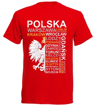 Vyrai 2019 Prekės Tees Atsitiktinis Print T-Shirt Harajuku Trumpomis Rankovėmis Vyrams Viršuje Futbolininkas T-Shirt Polen - Polska Futbol Vėpla T Shirts