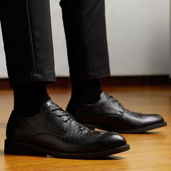 Vyrai oficialų batai verslo vyrų oxfords gražus socialinės vestuvių vyrų suknelė, batai zapatos hombre natūralios odos didelis dydis 38-48