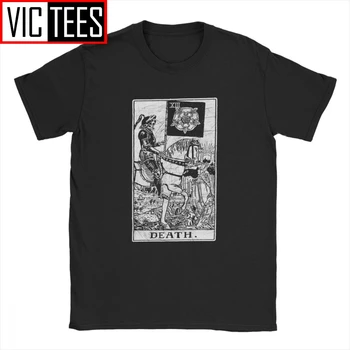 Vyrai T-Shirt Mirties Taro Kortų Majoras Arcana Būrimas Slaptasis Medvilnės Magas Imperatorienė Negabaritinių Marškinėliai