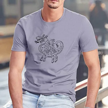 Vyriški Marškinėliai Modelis Atspausdintas Vasaros Mados Tee trumpomis Rankovėmis Apvalios Kaklo Atsitiktinis Marškinėliai Vyrams Juokinga, Naujo Stiliaus Viršūnes