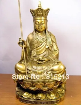 Wang 00081 Kinų bronzos Ksitigarbha Bodhisatvos statula 8