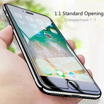 Wangcangli 2.5 d apsauginis stiklas iphone 6 6s 7 8 plus x visiškai padengti grūdinto stiklo dėl 