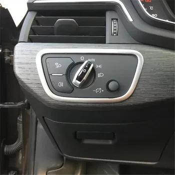 WELKINRY Audi A4 B9/8W 2016 2017 2018 2019 ABS chrome priekinis žibintas šviesos žibintai priekinių žibintų jungiklio mygtuką rankenos apdaila