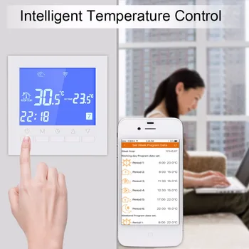 Wifi Termostatas Programuojamas Elektros Ar Vandens Grindų Šildymo Termostatas LCD Ekranas Smart Temperatūros Reguliatorius Žiemą Šilta