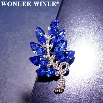 Wonlee Winle AUKŠČIAUSIOS Kokybės Austrija Visą kalnų krištolas, Sidabro Medžio Sagės Moterų Mados Juvelyrika