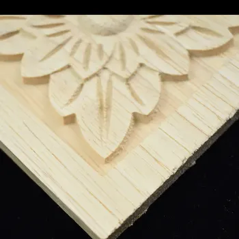 Woodcarving Kampe Decal Mediniai Unpainted Raižyti Kaulo Aplikacijos Papuošti Rėmelį Baldai, Namų Dekoro Senovinių Namų Dekoro