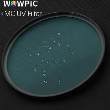 WOWPIC MC UV Filtras 49 52 55 58mm 62 67 72 77 82mm Super Slim Žalia Muticoating 16 sluoksnių Objektyvo apsaugos Canon Nikon Fotoaparatas