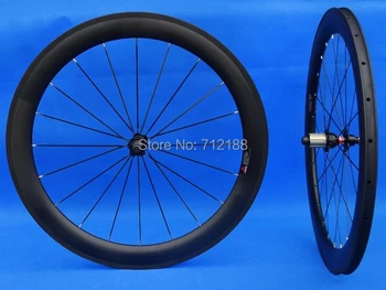 WS-CW016 : 25mm plotis - carbon Matt Dviračių Kelių dviratį kniedė, skirta aširačio 60mm Ratlankio Bazalto Stabdžių Pusėje