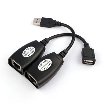 Xiwai USB prailginimo kabelis USB signalo stiprintuvas, klaviatūros, pelės kabelis RJ45 extender 50 metrų