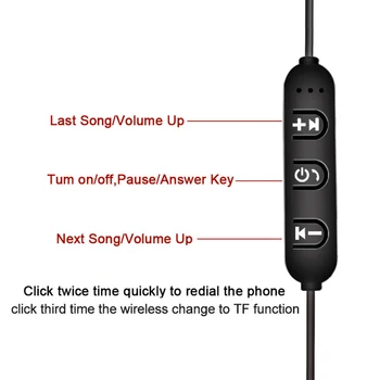 XT6 Magnetinio Bluetooth HiFi Stereo In-Ear Belaidės Ausinės Sporto Ausinių