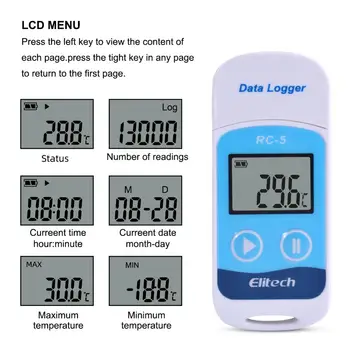 Yieryi 5vnt /Daug RC-5 Mini Skaitmeninis USB Temperatūros Duomenų Kaupiklis Sandėlis, Sandėliavimo, Šaldymo ,Šalto Laikymo ir Laboratorijos
