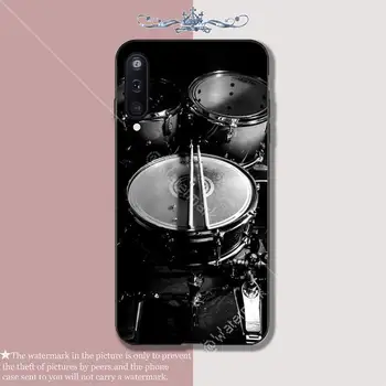 Yinuoda Muzikos instrumentą būgnų soft black telefono dėklas Samsung galaxy A6 A7 2017 2018 A9 A10 A20 A30S A40 A50 A70 A80 atvejais