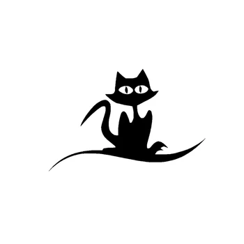YOJA 23.8*15.5 CM Animaciją Kačių Creepy Mielas Sukama, Tualetas Lipdukas Namų Dekoro Sienos Lipdukas T4-0029
