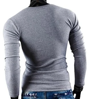 ZOGAA Prekės Vyrų Marškinėliai ilgomis Rankovėmis Ruduo, Žiema, vyriški T-shirt Big V-neck Slim Fit Dugno Pagrindinio Megztiniai Megztinis Marškinėliai