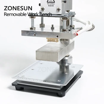 ZONESUN Karšto folija štampavimo mašina plokštė darbo taryba presavimo mašina embosser antspaudas batai, odinės rankinės