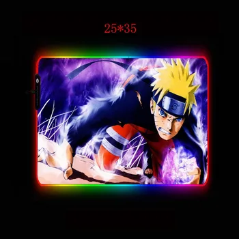 ZSUXTC RGB didelio dydžio prabangus pelės mygtukai, Naruto serijos Naruto stalo padas e-sporto esminius kietas apšvietimas klaviatūros mygtukai