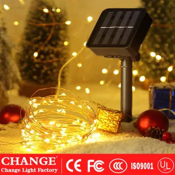 Zz-LED Saulės Varinės Vielos Šviesos Eilutę Kalėdų Dienos Žibintų Styginių Lauko Vandeniui Dekoratyvinis Sodo Žibintas Su Baterija
