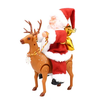 Įdomus žaislai vaikščioti su koncertų Santa Claus žirgais elnias elektriniai žaislai Kalėdų dovana, papuošalai