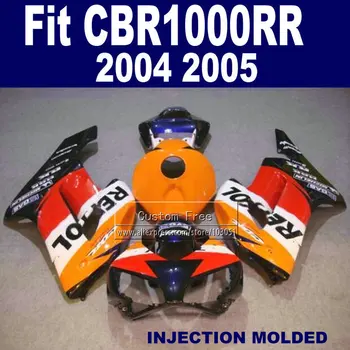 Įpurškimo lauktuvės komplektai Honda 2004 m. 2005 m CBR1000RR CBR 1000 RR 04 05 CBR 1000RR orange blue repsol purvasargiai dalys