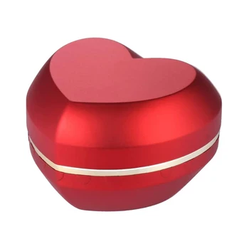 Širdies formos LED vestuvinį žiedą langas saugojimo papuošalų dėžutė premium aksominis pamušalas 6 spalvas pasirinkti gimtadienio dovana