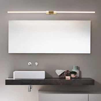 Šiuolaikinių led veidrodis šviesos AC85-265V Modernus Sieninis vonios kambarys lempos Ilgis 530/800/950/1230/1520mm Auksą, Padengtą 360° Švyti Sienos lempos