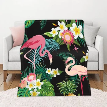 Šiuolaikinės Mados Flamingo Vasarą Oro Kondicionieriumi Antklodė Merginos Minkšta Flanelė Office Npp Automobilių Sofa Dekoro Miega Mesti Antklodę