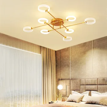 Šiuolaikinės metalo LED šviestuvo apšvietimo blizgesį kambarį vila vidaus apdaila, liustra apšvietimo šviestuvas