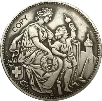 Šveicarija 5 Franken Fotografavimo Festivalis 1865 monetų kopijos